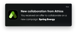 New collaboration from Athios: an offer to collaborate on the Spring Energy campaign