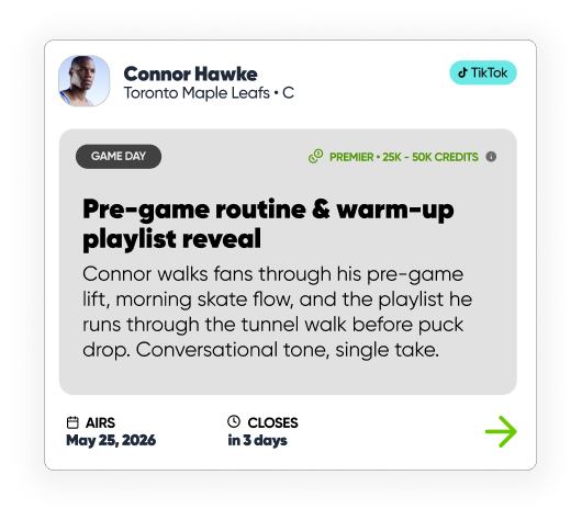 Open call from Connor Hawke: pre-game routine and warm-up playlist reveal
