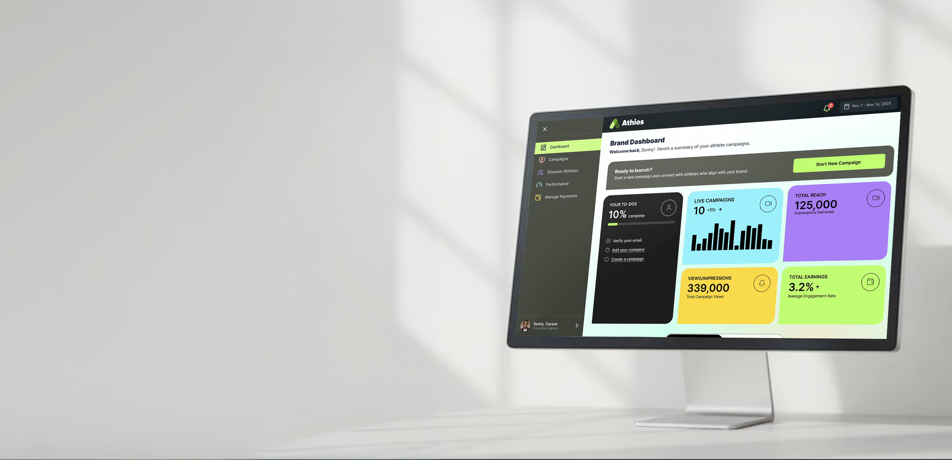 Adthlete dashboard