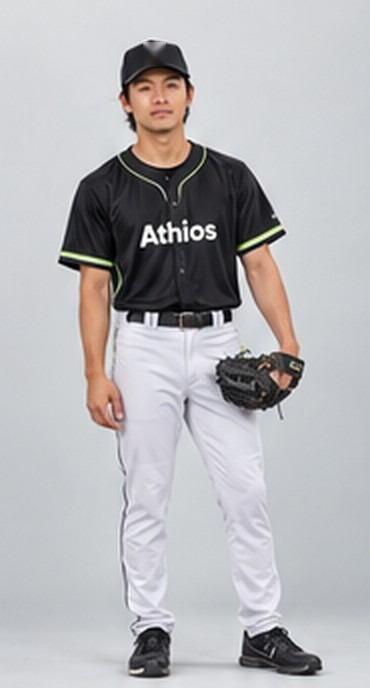 Athios Creator Squad baseball athlete in an Athios kit