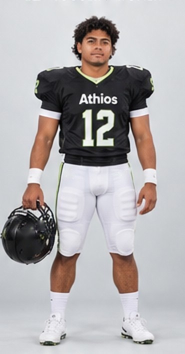 Athios Creator Squad football athlete in an Athios kit